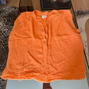 NWOT 9 Seed Tangerine Orange Sleeveless Tunic - Size M/L